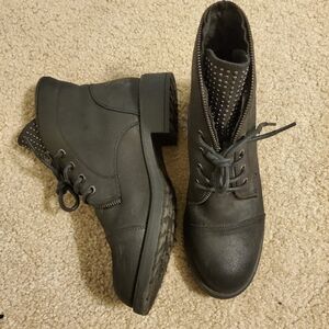 Black Ankle Army Boots